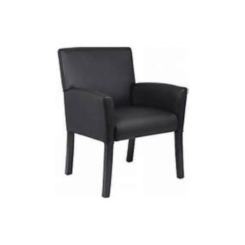 black padded chair with black legs